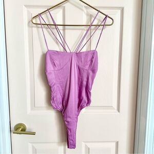 Zara Pink Strappy Bodysuit